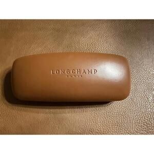 Longchamp Paris Brown Leather Eyeglass Case